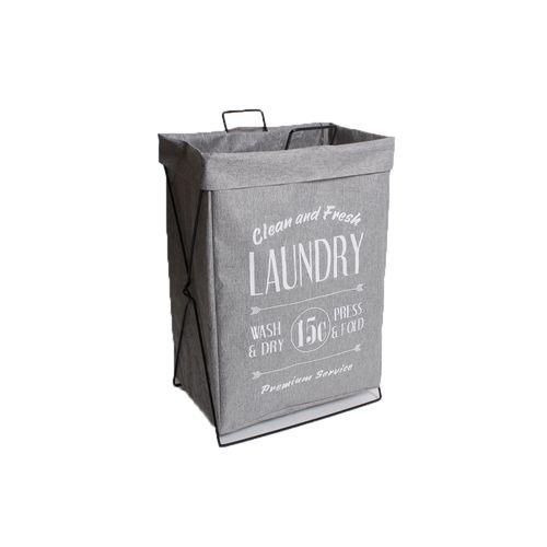 Canasto Laundry Plegable Gris 44X30X63Cm