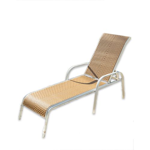 Reposera Rattan/Caño Marrón|Acero Santa Mónica Outzen