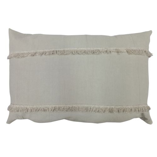 Almohadon 60 X 40 Tusor Con Flecos Natura Vh Fabrics