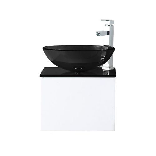 Mueble Baño Pentas Vidrio Black con Lavamanos 43x43x46 cm Vessanti
