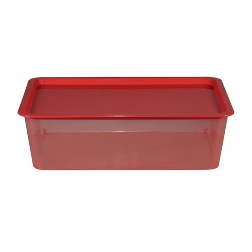 Caja organizadora rojo plástica 13 L Cotidiana