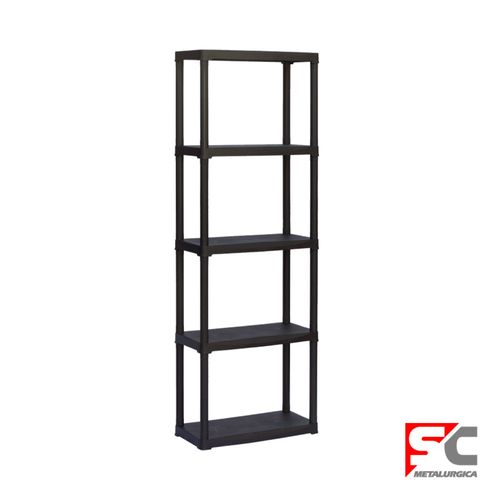 Estantería Plástica 5 Estantes 60x30x176 Cm Sc Metalúrgica