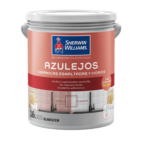 Esmalte Para Azulejos Acrilico Blanco 3,6 L Sherwin Williams