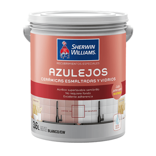 Esmalte Para Azulejos Acrilico Blanco 3.6Lts Sherwin Williams