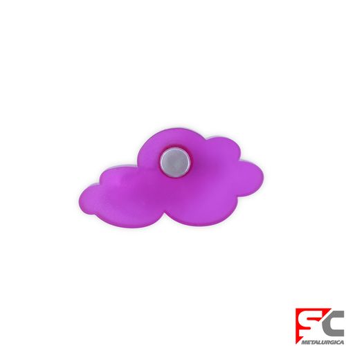 Tirador Abs Violeta Nube 66X36mm