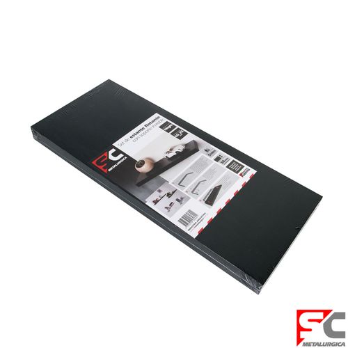 Estante Flotante 60X25 Cm Negro X 1U Sc Metalúrgica