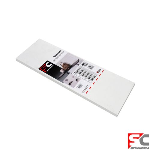 Estante 18 Mm 20X60 Cm Blanco X1 U Sc Metalúrgica