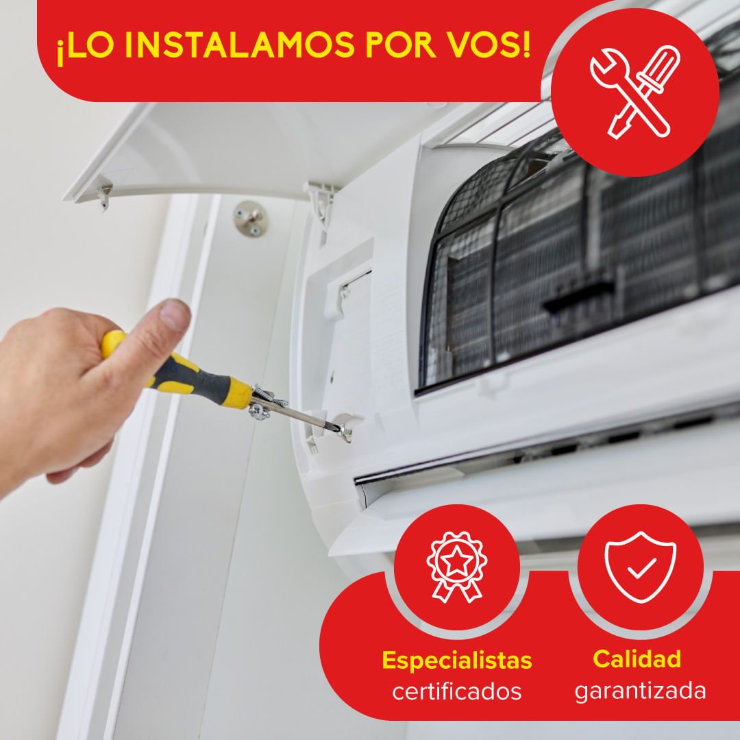 Instalación de Aire Acond. Básica con Material 3501 a 6000 frigorías Easy
