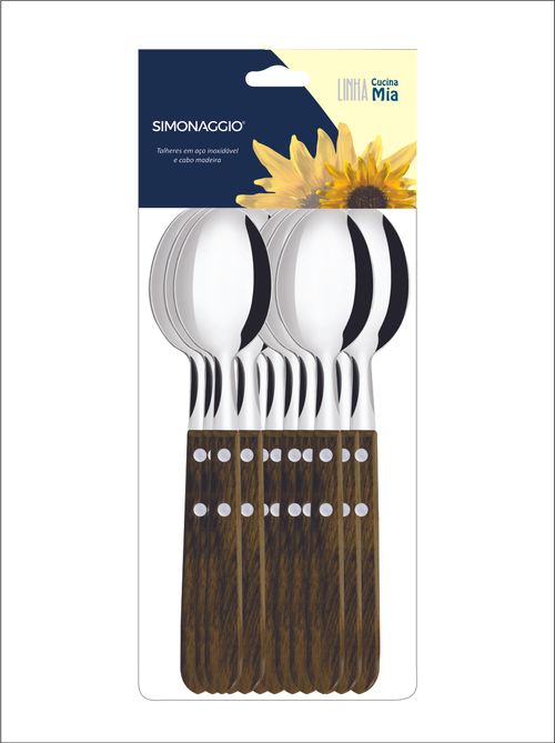 Cuchara Mango Madera X 12 Un Simonaggio