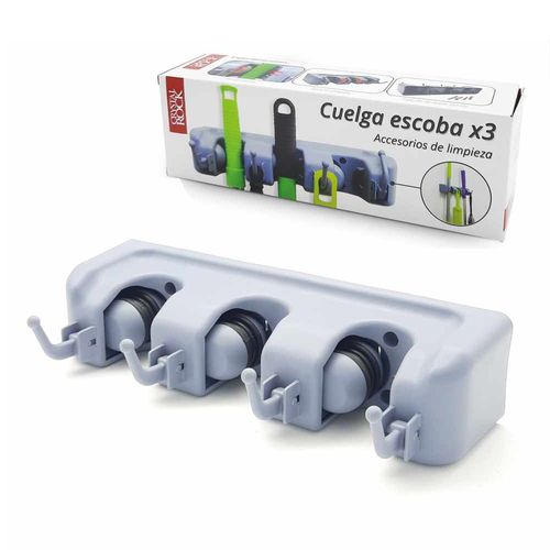 Soporte Escobero Plástico X3