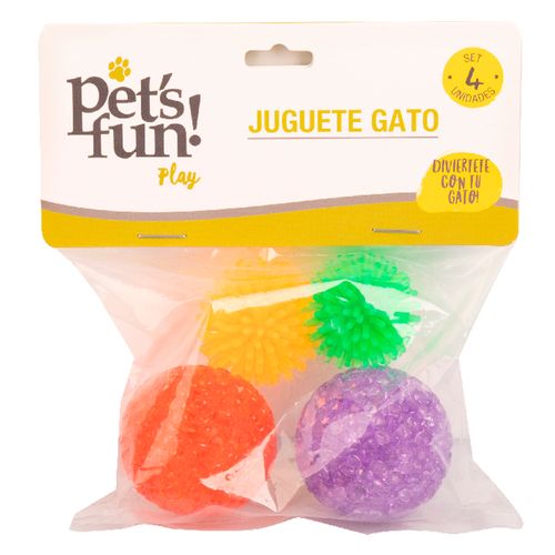 Juguete Para Gatos Pet's Fun Pelotitas