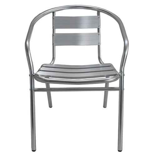 Silla Aluminio Bistro 5 Tablas Gris Outzen