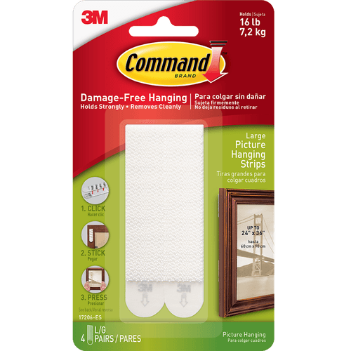 Sujeta Cuadros Command Grande x4u Blanco