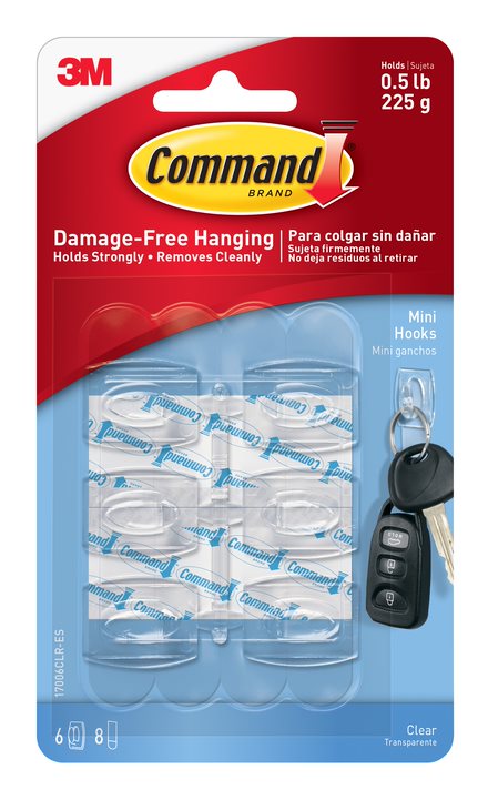 Gancho Clear Mini X 6 U 3 Mt Command