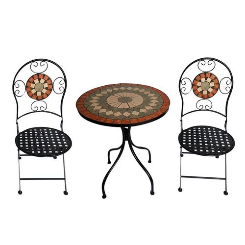 Set de Comedor de Hierro Surtido con 2 Sillas Outzen