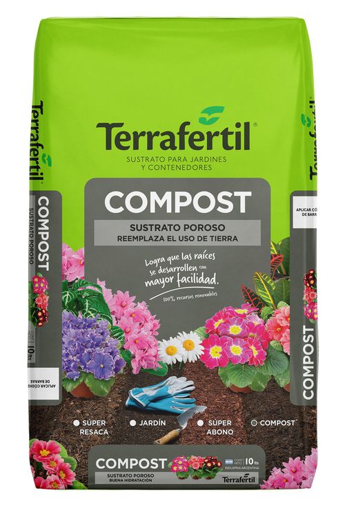 Sustrato Compost Fértil 10 Lts Terrafertil