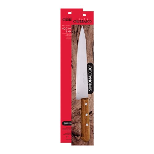 Cuchilla Universal Acero Inoxidable + Madera 8" Simonaggio