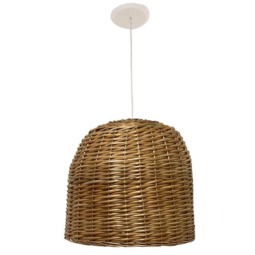 Colgante Jaula Mimbre Oscuro 1L E27 30X30 Cm Liguen
