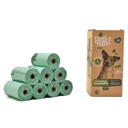 Bolsa Sanitaria Biodegradable Pet's Fun 32 x 22 Cm 120 U