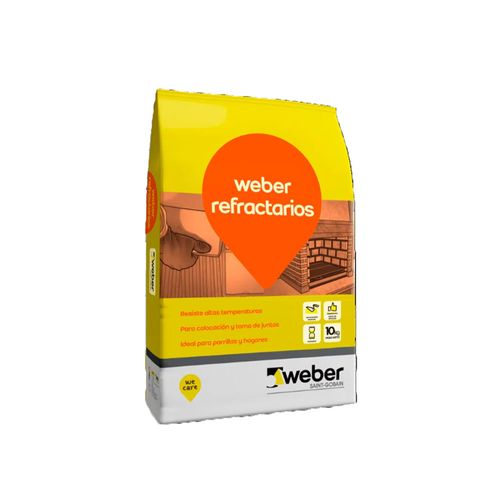 Mortero Refractario 10 Kg Weber