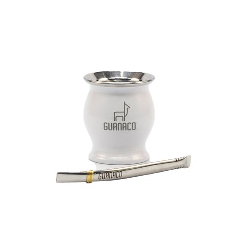 Mate Termico De Acero Redondo Con Bombilla Guanaco