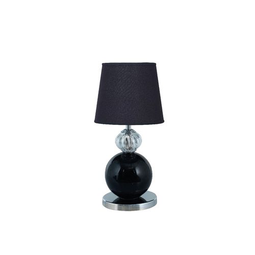 Velador E27 Ceramica Negra Pantalla Negra Don Bell