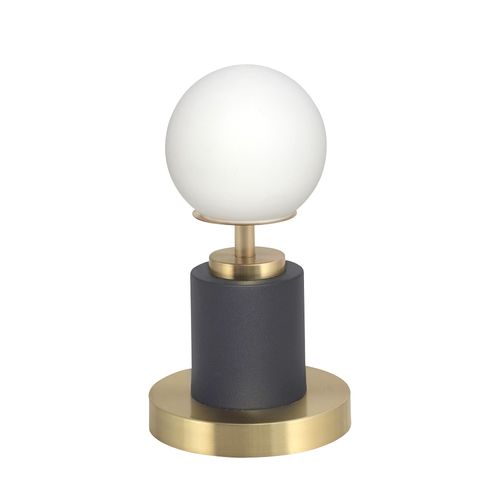 Velador Vintage Globo 1 Luz G9 Bronce Y Negro Don Bell