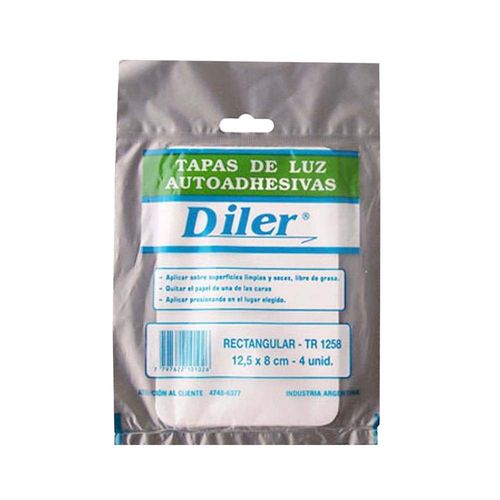 Tapa Luz Autoadhesiva Rectang 12,5 X 8 Cm X 4 Un Diler