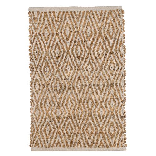 Alfombra Yute Y Algodón Rombos 200x300 Cm Fielderstadt