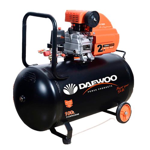Compresor de Aire 100Lts DAC100L 58X23X58Cm Daewoo