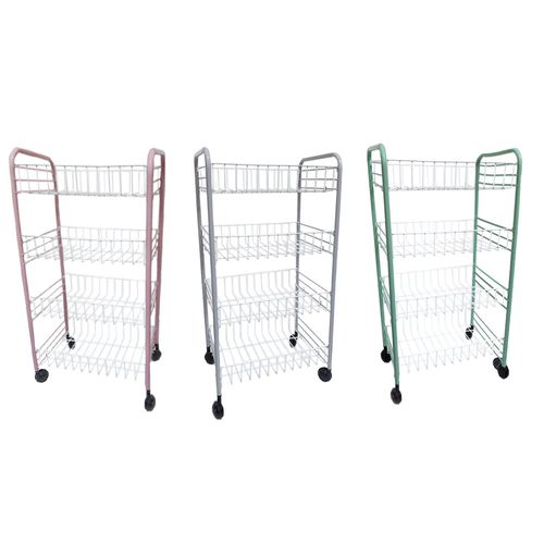 Carro Organizador Pastel x4 Estantes
