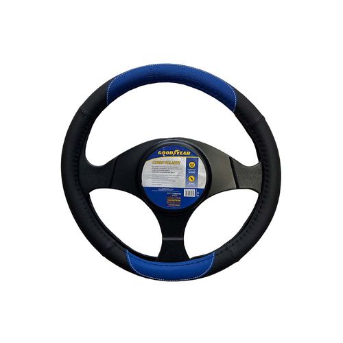 Cubre Volante Negro Y Azul Auto 38 Cm Goodyear