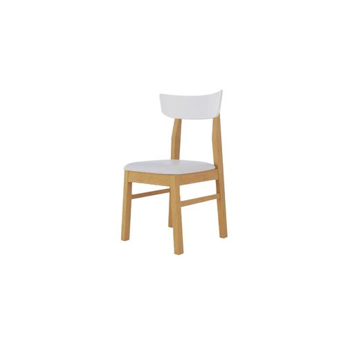 Silla Comedor Nórdico 55x46x80 Cm Blanco/Miel - Easy