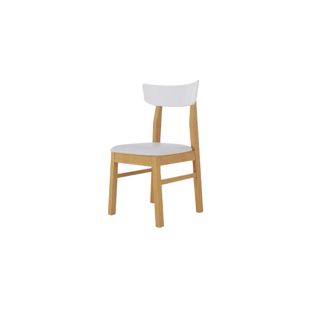 Silla 47x44x95 Cm Pino Blanco/Miel Mediterranea Inmacol