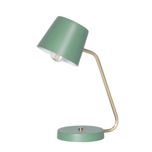 Lampara Escritorio Colonia E27 Paraiso Verde Y Bronce Don Bell