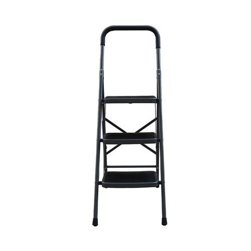 Escalera plegable 3 niveles negro 113x47x69 cm Cotidiana