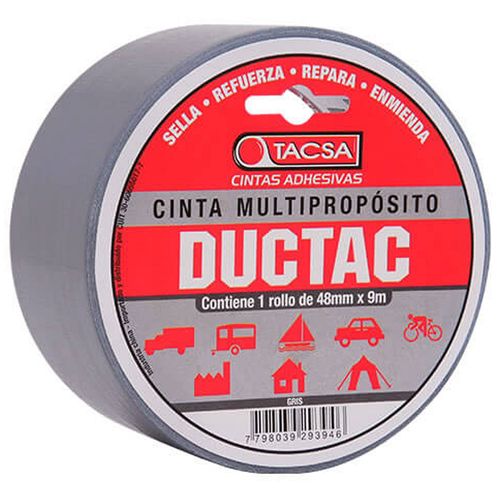 Cinta Para Ductos Gris 48Mmx9M Ductac
