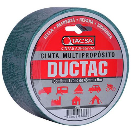 Cinta Para Ductos Verde 48Mmx9M Ductac