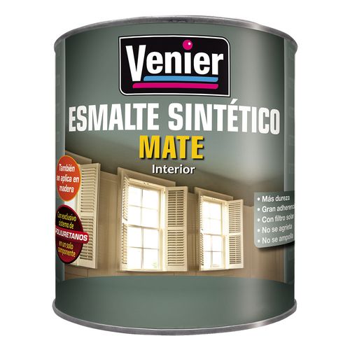 Esmalte Sintético 3P Interior/Exterior Negro Mate x 0,5Lt Venier