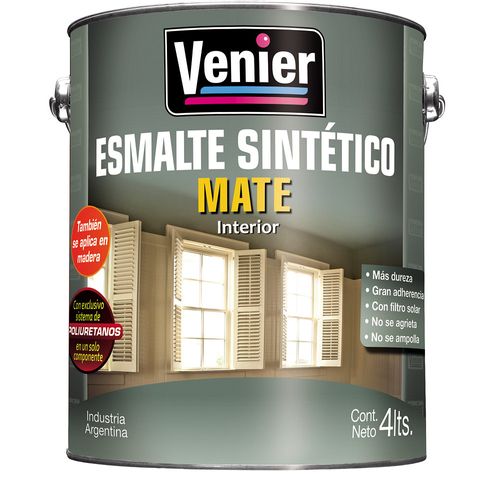 Esmalte Sintético 3P Interior Blanco Mate x4Lts Venier