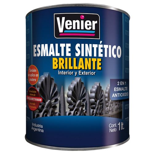 Esmalte Sintético 3P Interior/Exterior Bermellón Brillante x1Lt Venier