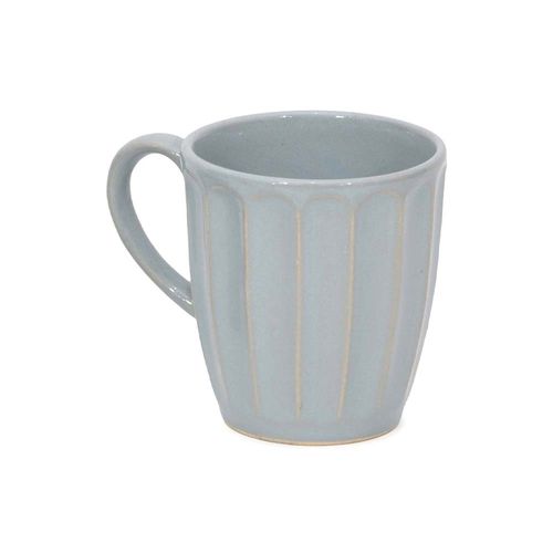 Jarro Mug Facetado Gris 320cc Ceramica