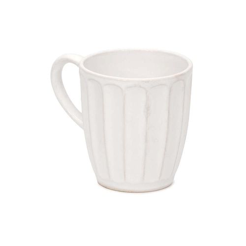 Jarro Mug Facetado Beige 320cc Ceramica