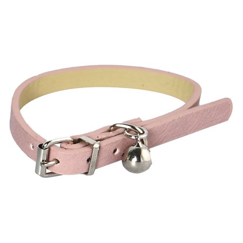 Collar Para Gatos De Cuero Rosa Pet'S Fun