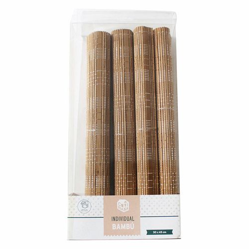 Set De 4 Individuales Look Diseño Madera  Cotidiana