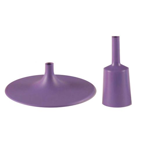 Kit Floron Portalámpara E27 Plástico Violeta Cabletextil