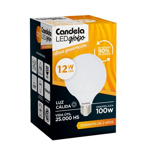 Led Globo E27 12W Cálida Candela