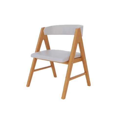 Silla de Comedor 55X46X80Cm Blanco/Miel Nordico Inmacol
