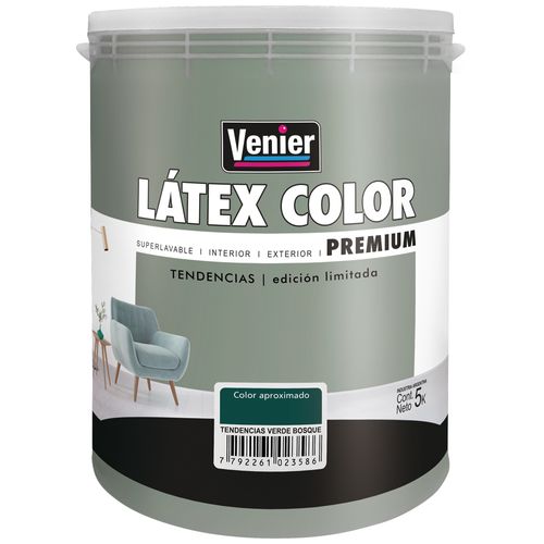 Latex Interior/Exterior Premium Verde Bosque 5 L Venier
