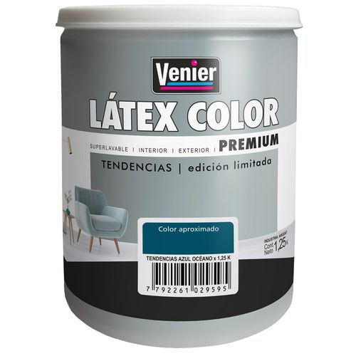 Latex Interior Ext Premium Azul Oceano 1.25 L Venier